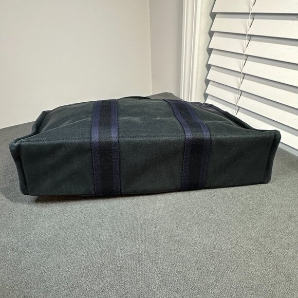 🖤 HERMÈS FOULE MM TOTE - BLACK NAVY HANDBAG 🖤 - Picture 5 of 13